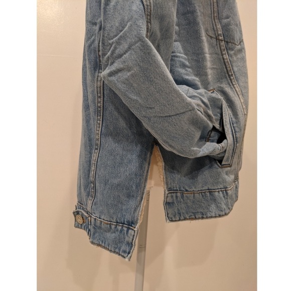 Zara oversized Sherpa denim jacket - Picture 10 of 11